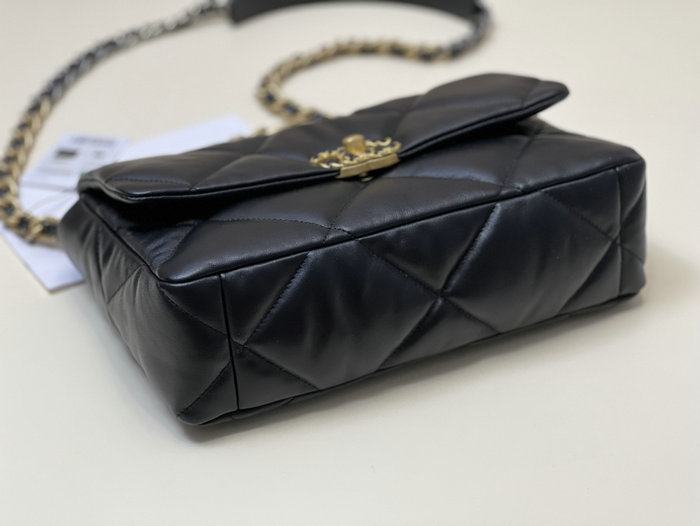 Chanel 19 Lambskin Large Flap Bag Black AS1161