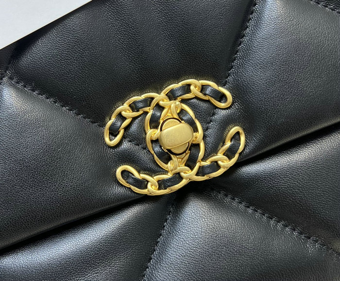 Chanel 19 Lambskin Large Flap Bag Black AS1161