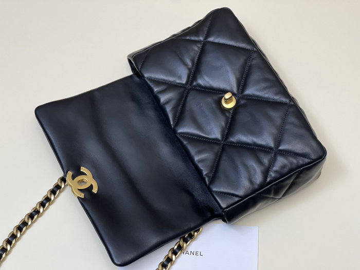 Chanel 19 Lambskin Large Flap Bag Black AS1161