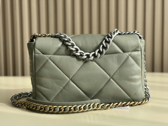 Chanel 19 Lambskin Large Flap Bag Green AS1161