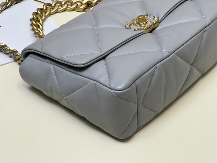 Chanel 19 Lambskin Large Flap Bag Grey AS1161