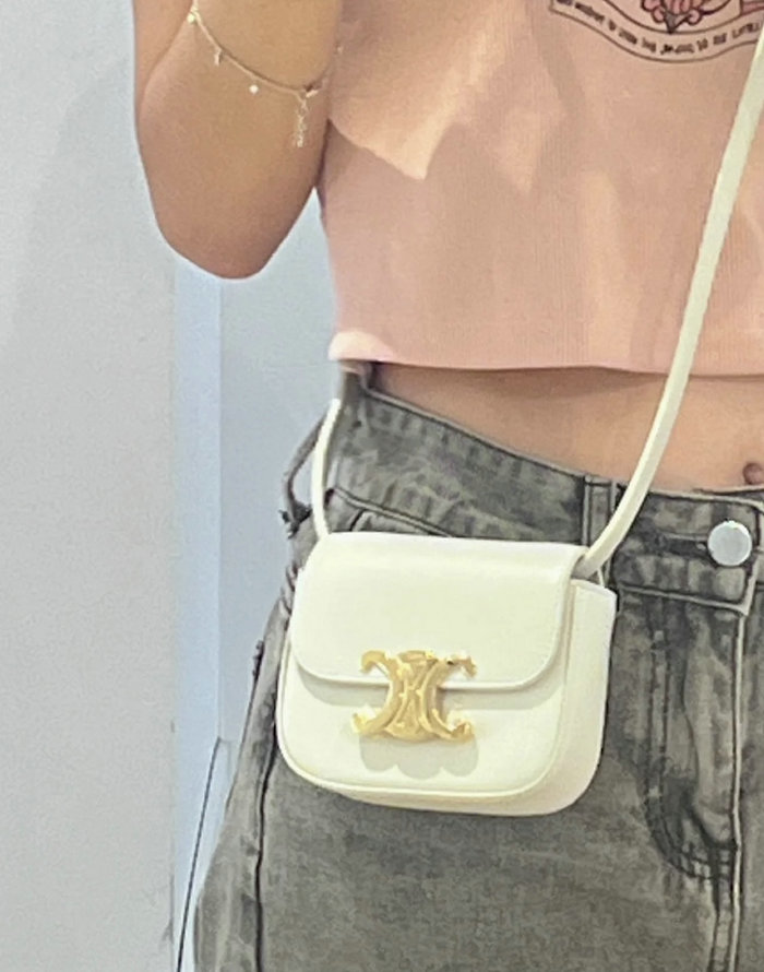 Celine Mini Triomphe WhiteC35021