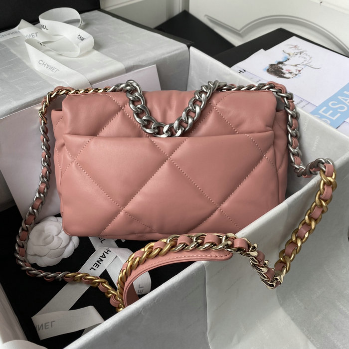 Chanel 19 Lambskin Flap Bag Pink AS1160