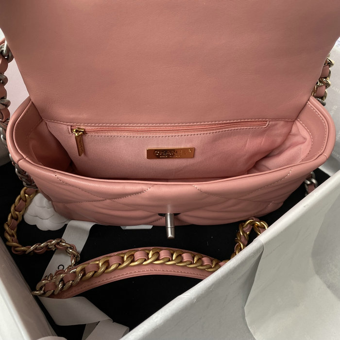 Chanel 19 Lambskin Flap Bag Pink AS1160