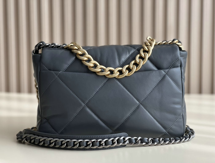 Chanel 19 Lambskin Flap Handbag Grey AS1160