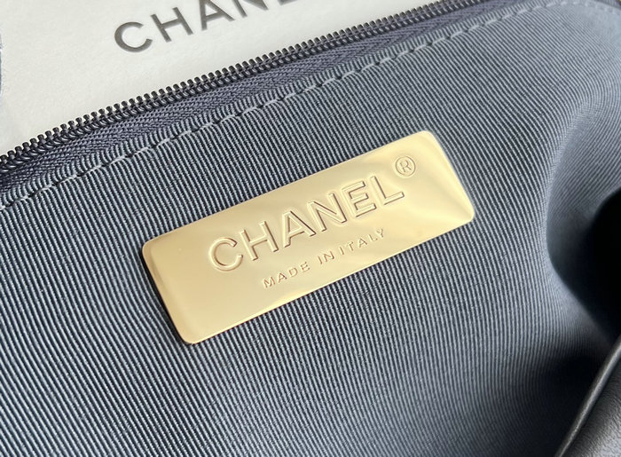 Chanel 19 Lambskin Flap Handbag Grey AS1160