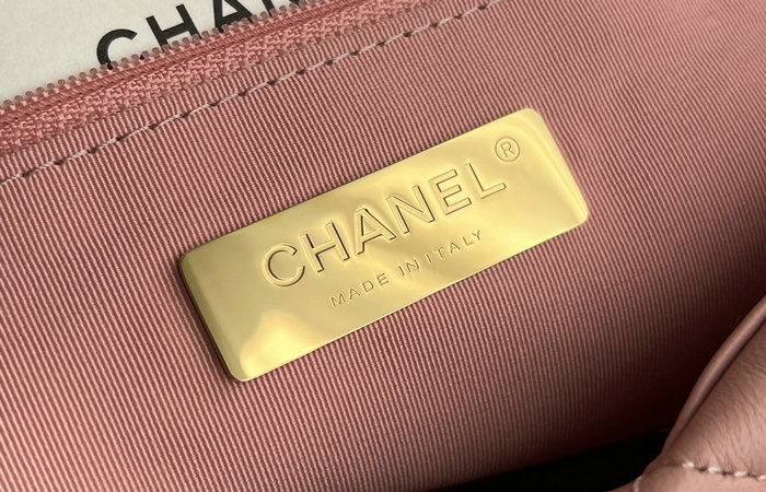 Chanel 19 Lambskin Flap Handbag Pink AS1160