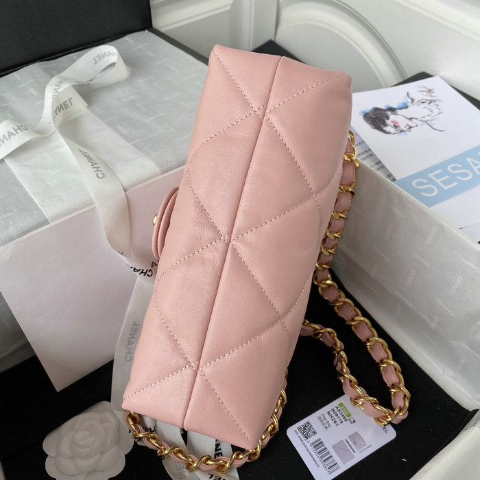 Chanel Lambskin Flap Shoulder Bag Pink AS3499