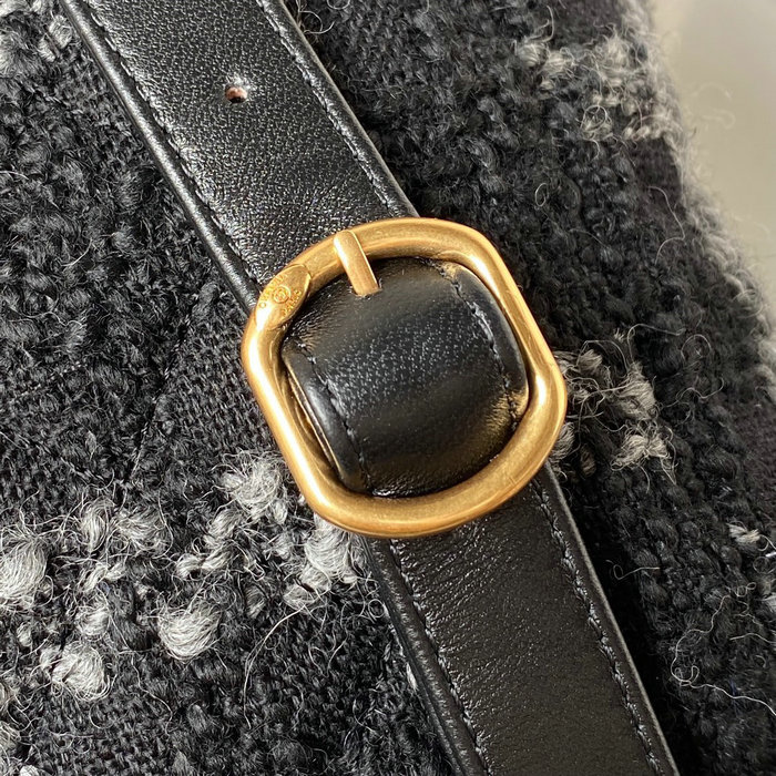 Chanel Tweed Backpack Black AS3615