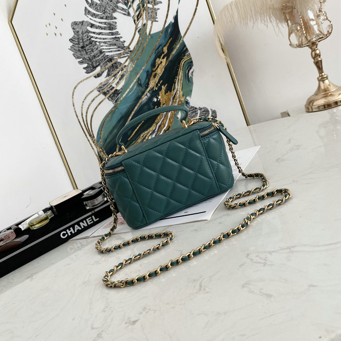 Chanel Vanity Case Bag Green AS81118