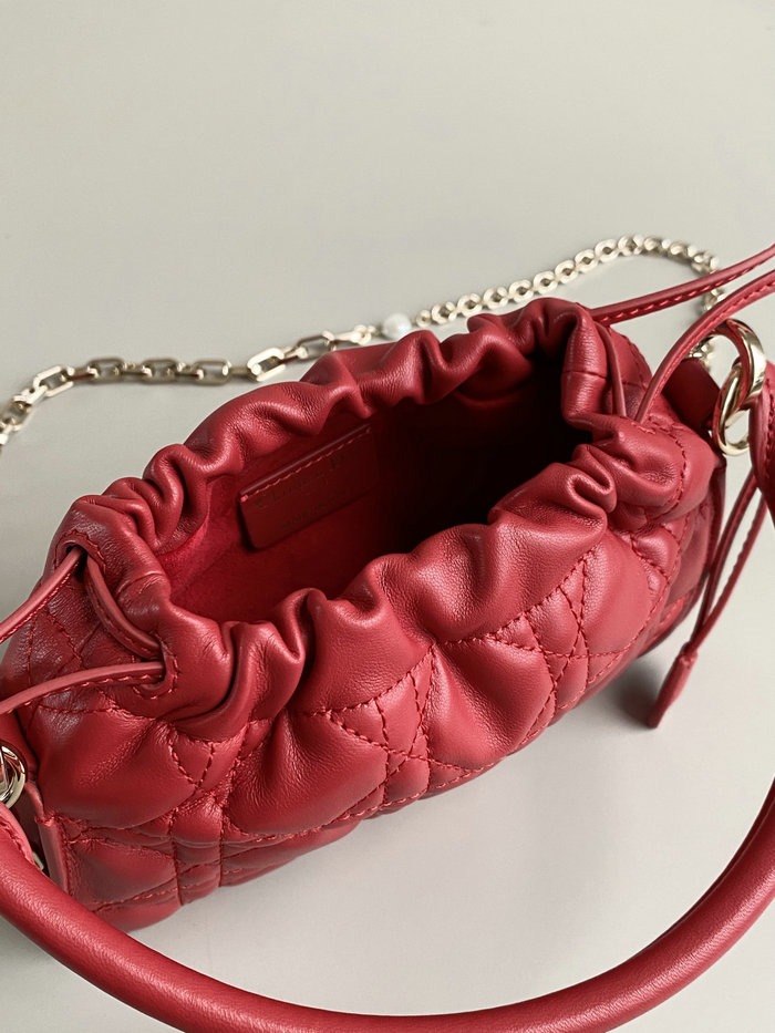 Dior Lady Mini Handbag Red D7201