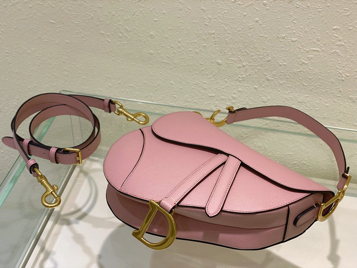 Dior Saddle Bag with Strap Pink M0455