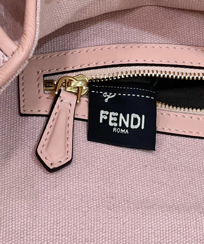 Fendi Baguette FF Canvas Bag Black F8598