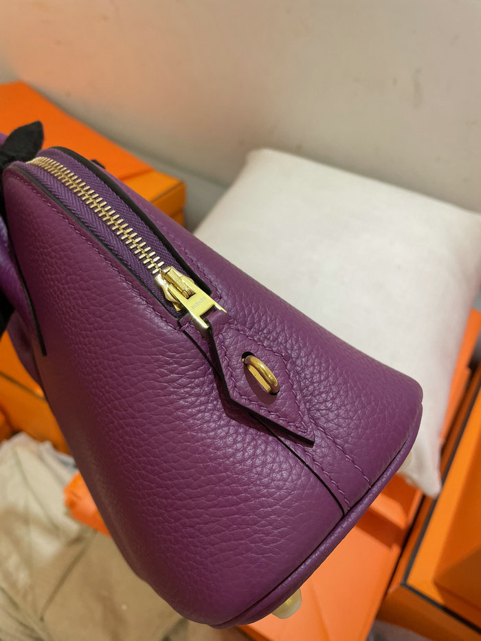 Hermes Bolide Clemence Leather Tote Bag Anemone HB12601