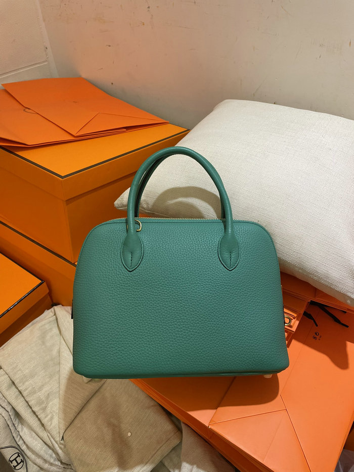 Hermes Bolide Clemence Leather Tote Bag Vert Veronese HB12601