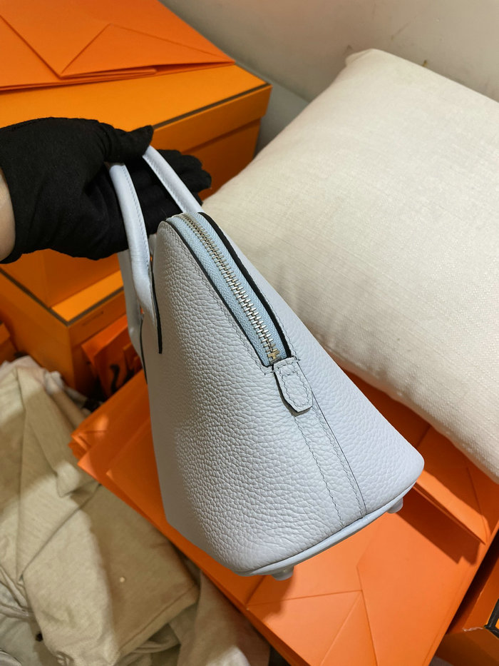 Hermes Bolide Tote Bag Bleu Brume with Silver HB12601