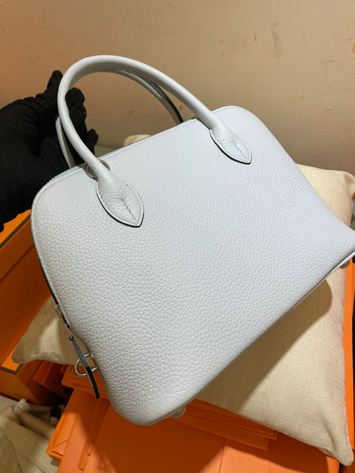 Hermes Bolide Tote Bag Bleu Brume with Silver HB12601