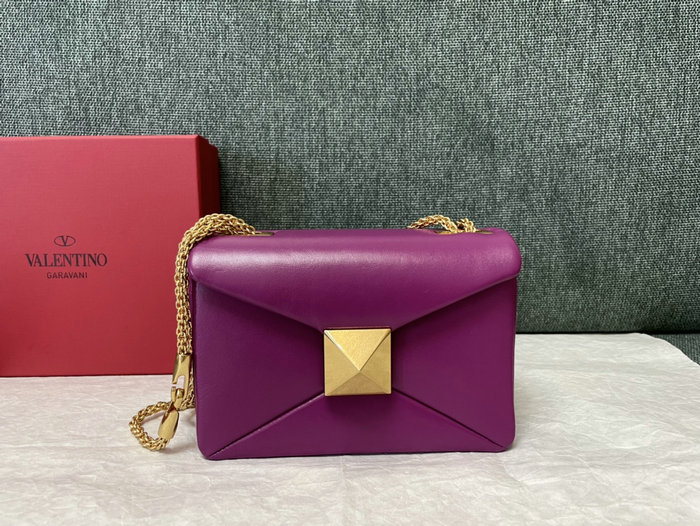 Valentino Garavani One Stud Shoulder Bag Purple V1215