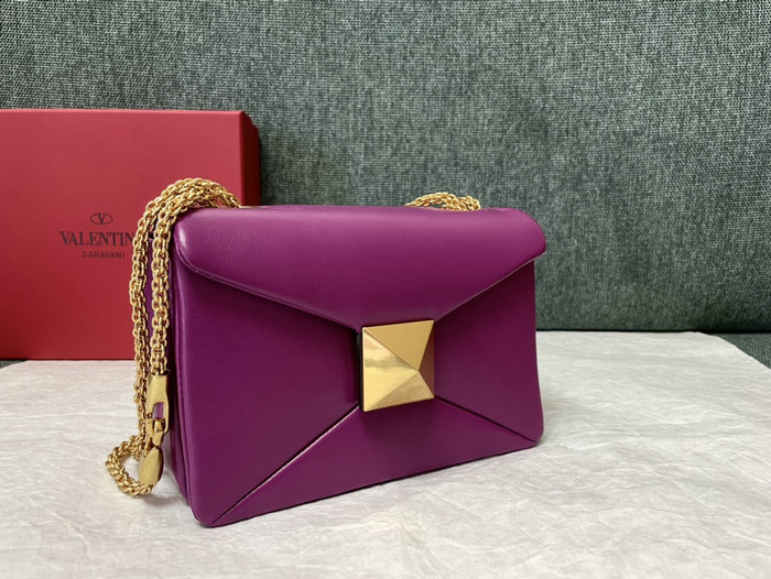 Valentino Garavani One Stud Shoulder Bag Purple V1215