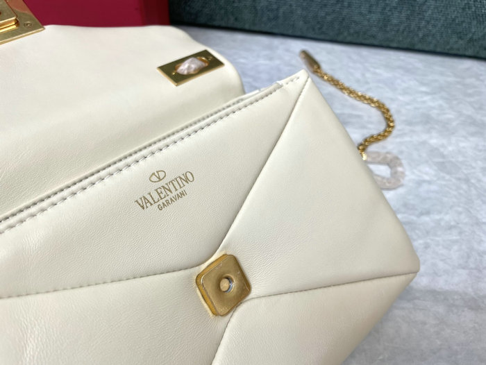 Valentino Garavani One Stud Shoulder Bag White V1215