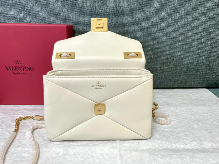 Valentino Garavani One Stud Shoulder Bag White V1215