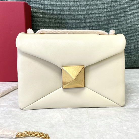 Valentino Garavani One Stud Shoulder Bag White V1215