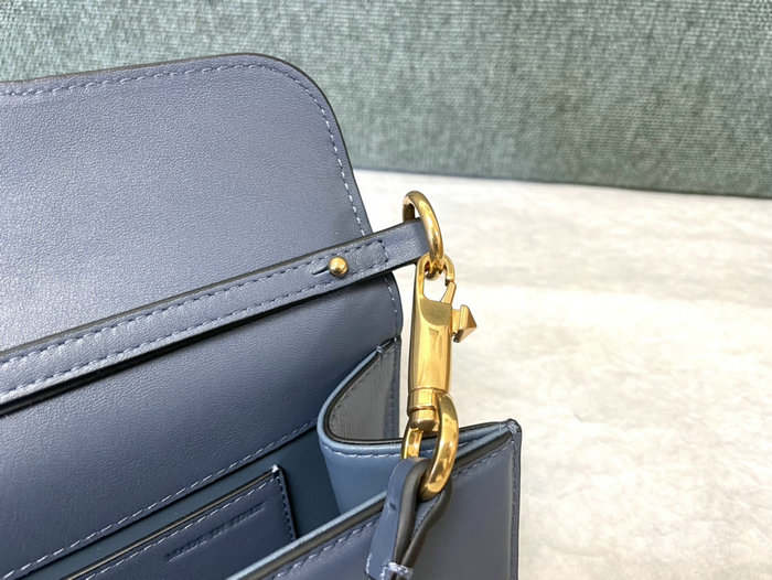 Valentino Loco Calfskin Shoulder Bag Blue V1133L