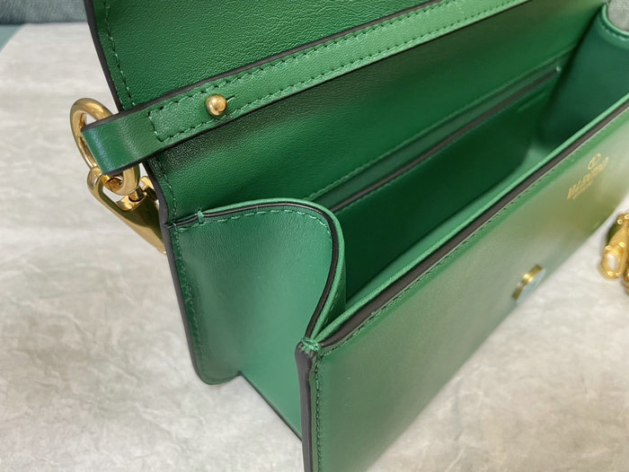 Valentino Loco Calfskin Shoulder Bag Green V1133L