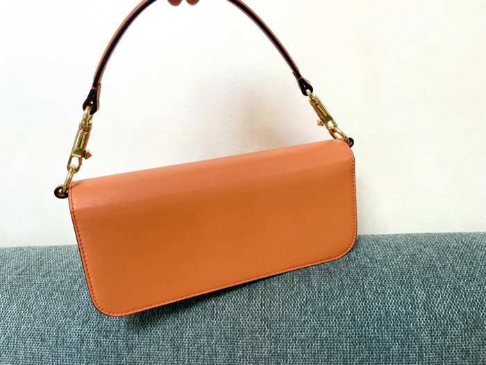 Valentino Loco Calfskin Shoulder Bag Orange V1133L