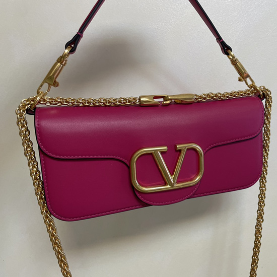 Valentino Loco Calfskin Shoulder Bag Peach V1133L