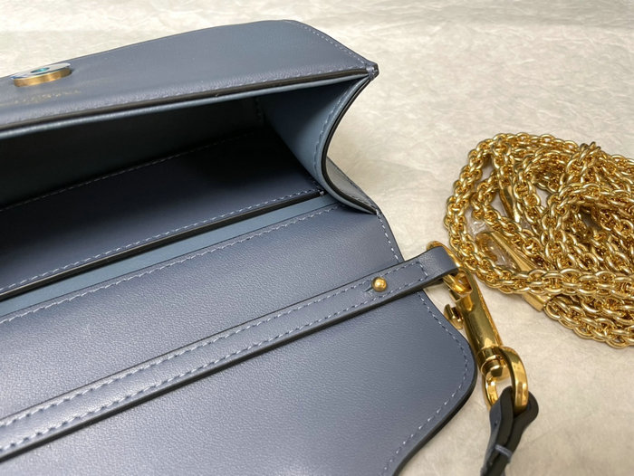 Valentino Loco Small Calfskin Shoulder Bag Blue V1133S