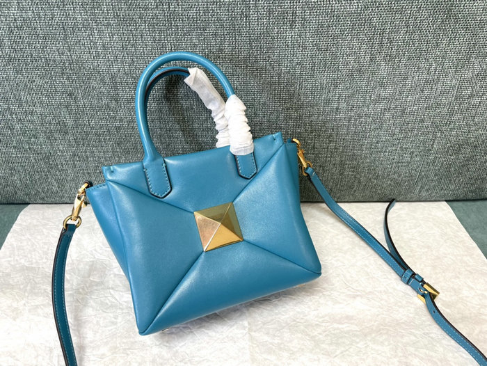 Valentino Small One Stud Nappa Handbag Blue V1186