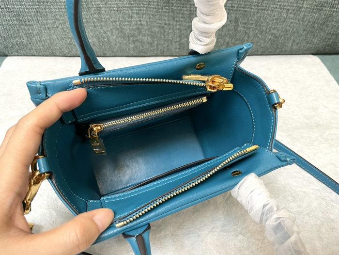 Valentino Small One Stud Nappa Handbag Blue V1186