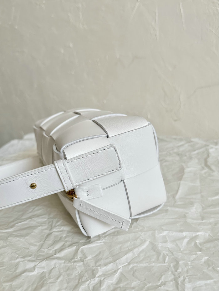 Bottega Veneta Brick Cassette Small Shoulder Bag White B721966