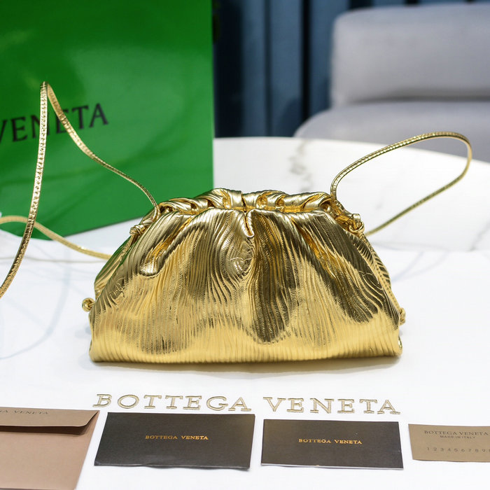 Bottega Veneta Calfskin The Mini Pouch Gold B02111