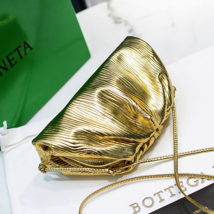 Bottega Veneta Calfskin The Mini Pouch Gold B02111