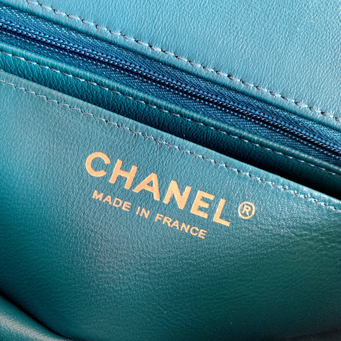 Chanel Tweed Small Flap Bag Blue CF69905