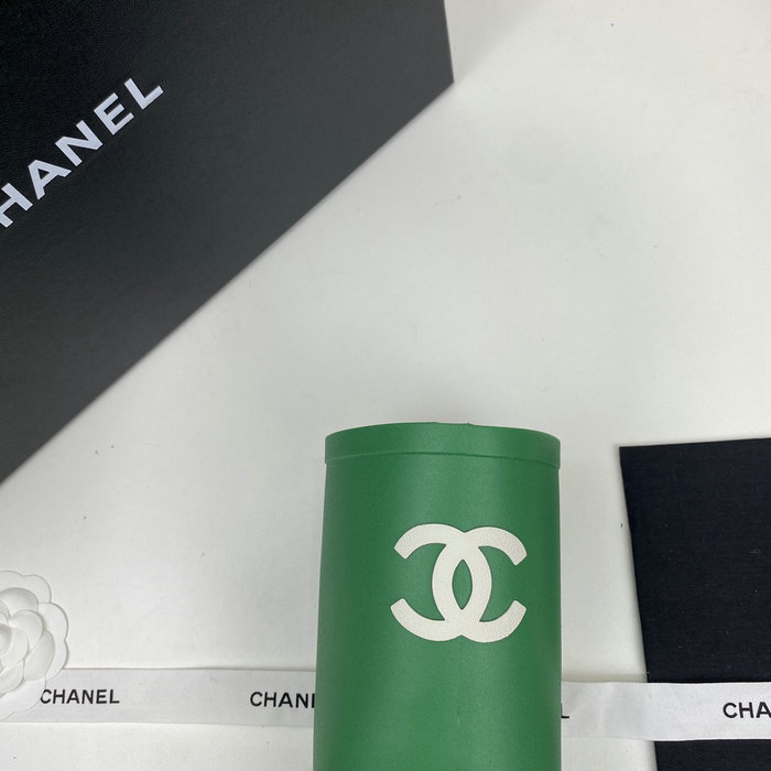 Chanel Wellington Boots Green CS02171