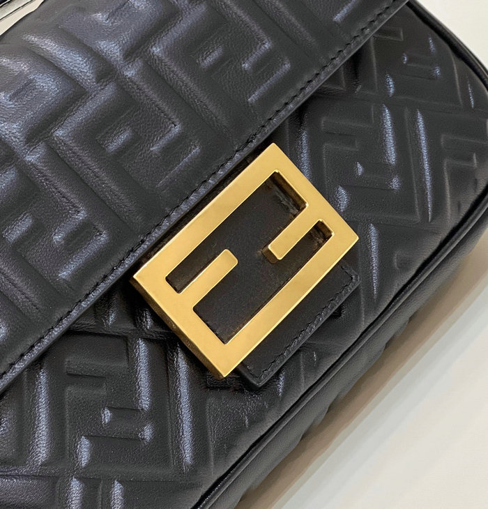 Fendi Baguette Chain Midi Bag Black F8533