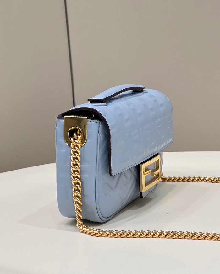 Fendi Baguette Chain Midi Bag Blue F8533