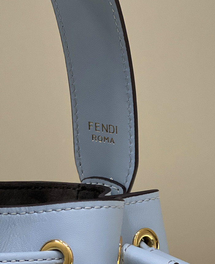 Fendi Mon Treso Bucket Bag Blue F8288