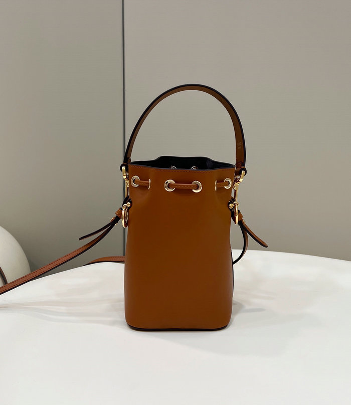 Fendi Mon Treso Bucket Bag Brown F8288