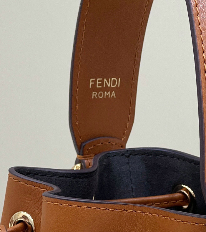 Fendi Mon Treso Bucket Bag Brown F8288