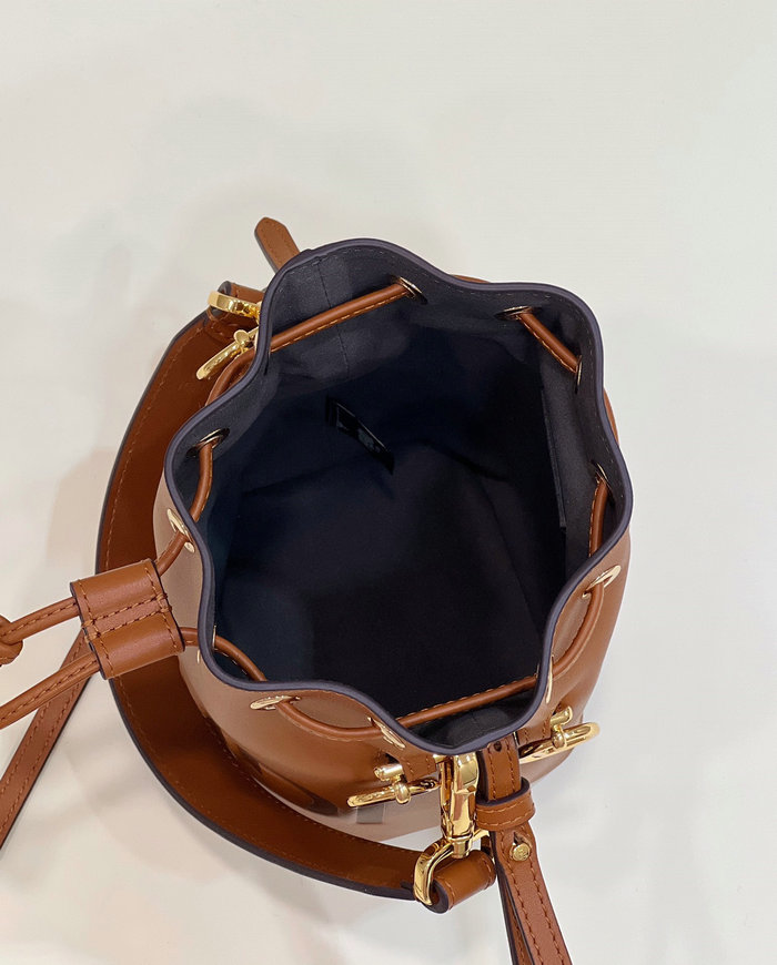 Fendi Mon Treso Bucket Bag Brown F8288