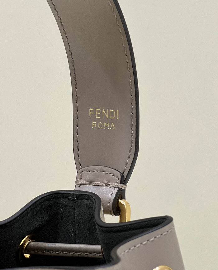 Fendi Mon Treso Bucket Bag Grey F8288