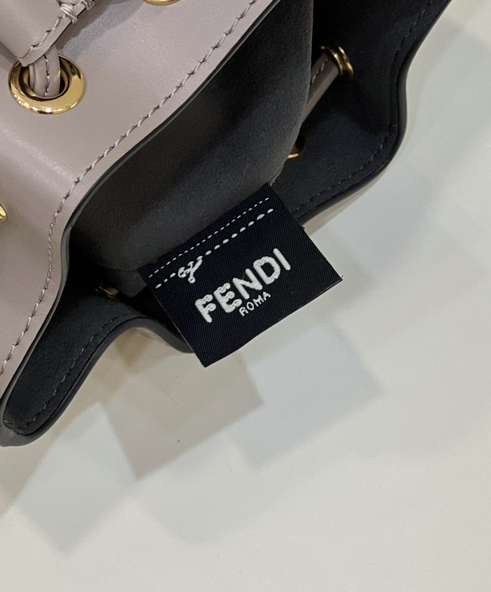 Fendi Mon Treso Bucket Bag Grey F8288