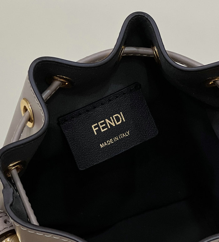 Fendi Mon Treso Bucket Bag Grey F8288