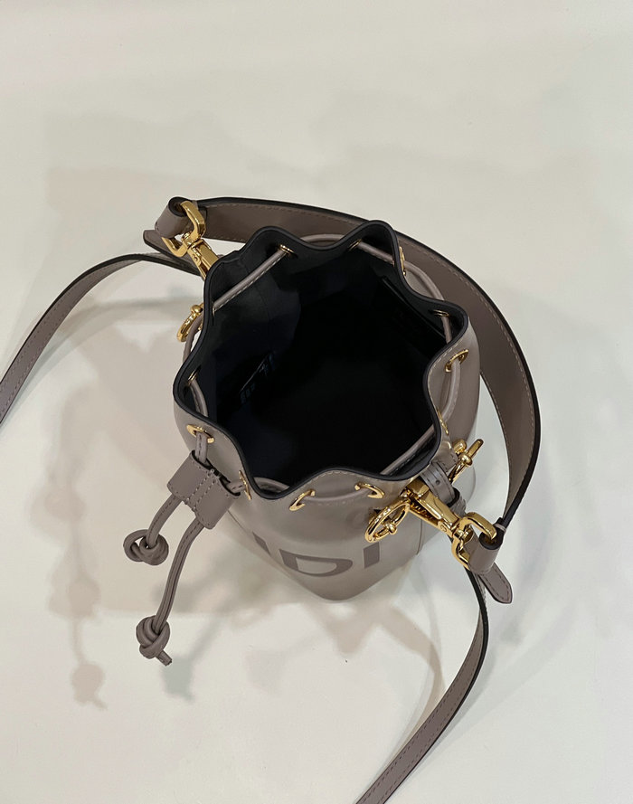 Fendi Mon Treso Bucket Bag Grey F8288