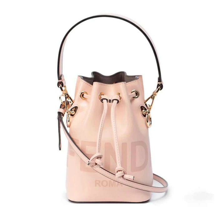 Fendi Mon Treso Bucket Bag Pink F8288