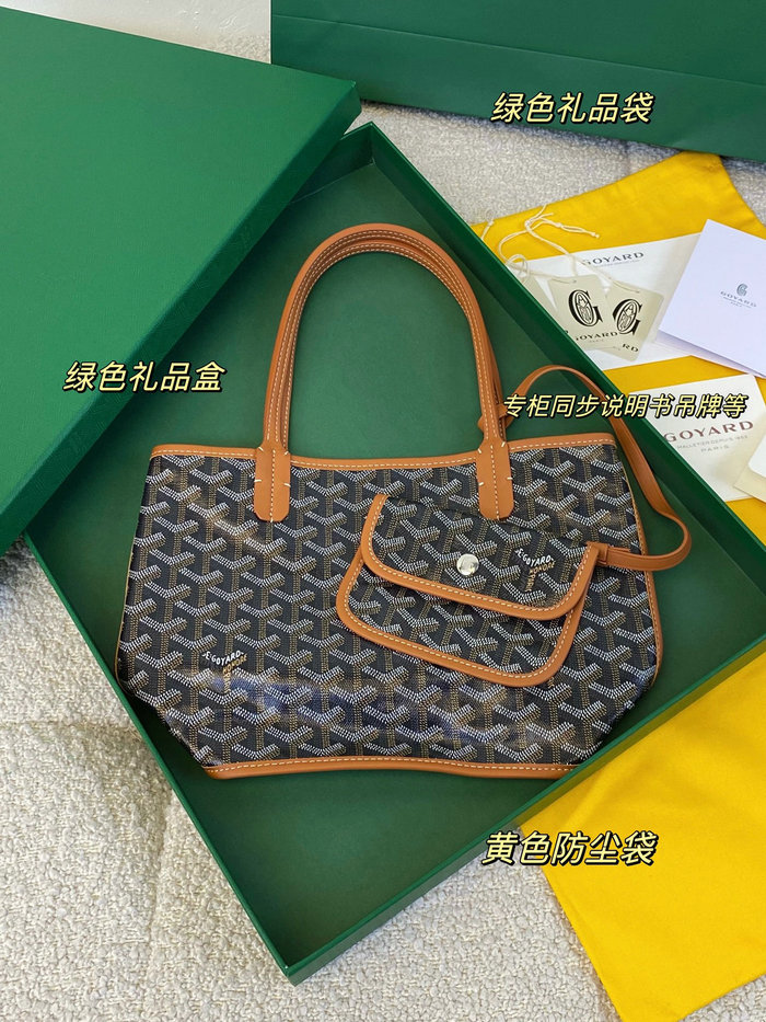 Goyard Goyardine Mini Tote Bag Brown G6003